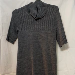 Grey turtleneck sweater dress